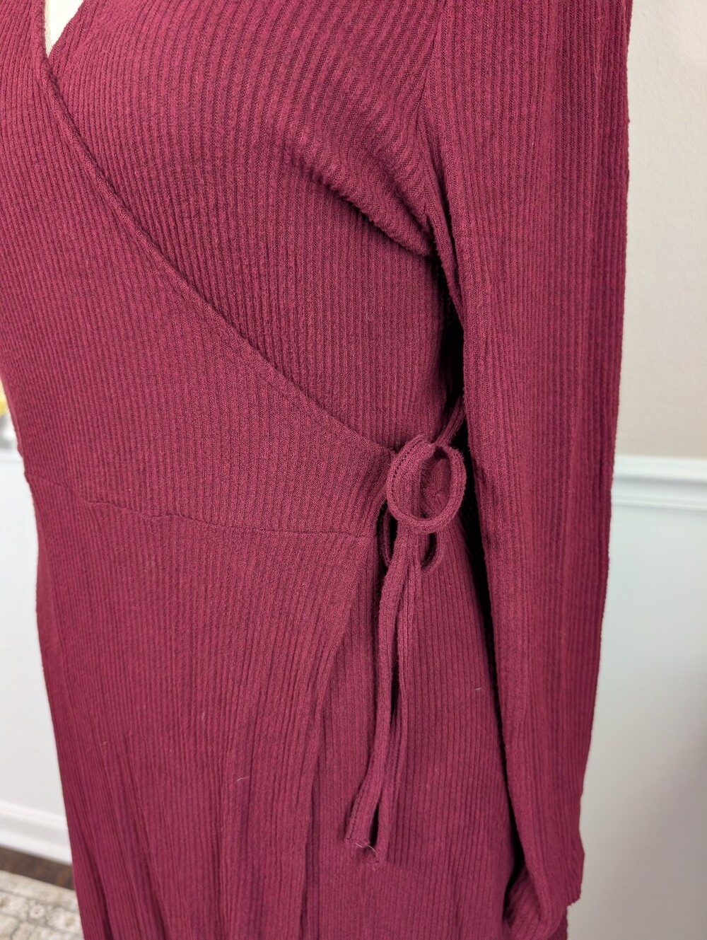 Old Navy Rib Knit Wrap Dress Size XL - Picture 3 of 5